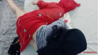 Because of the security camera, my step sister’s truth was exposed and she was caught having sex in hijab with my friend