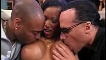 Busty Ebony Slut Being Double Penetrated