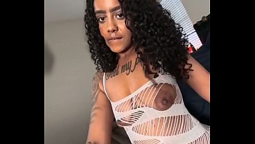 Busty Ethiopian Stretches Her Tight Pussy